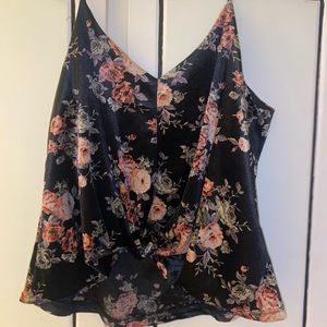 Velvet Floral Top